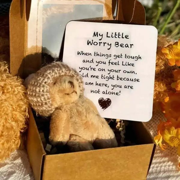 Pocket Worry Bear Plush with Encouragement Card Gift Box Pocket Worry Bear Plush with Encouragement Card Gift Box