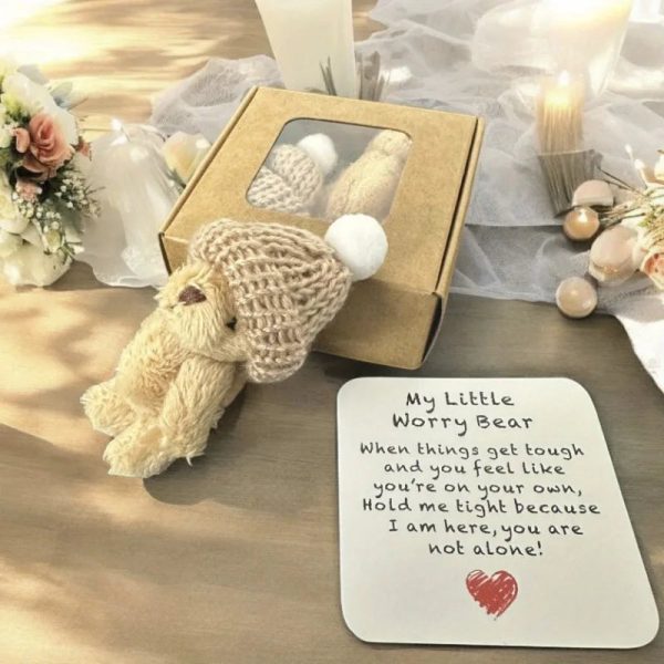Pocket Worry Bear Plush with Encouragement Card Gift Box Pocket Worry Bear Plush with Encouragement Card Gift Box