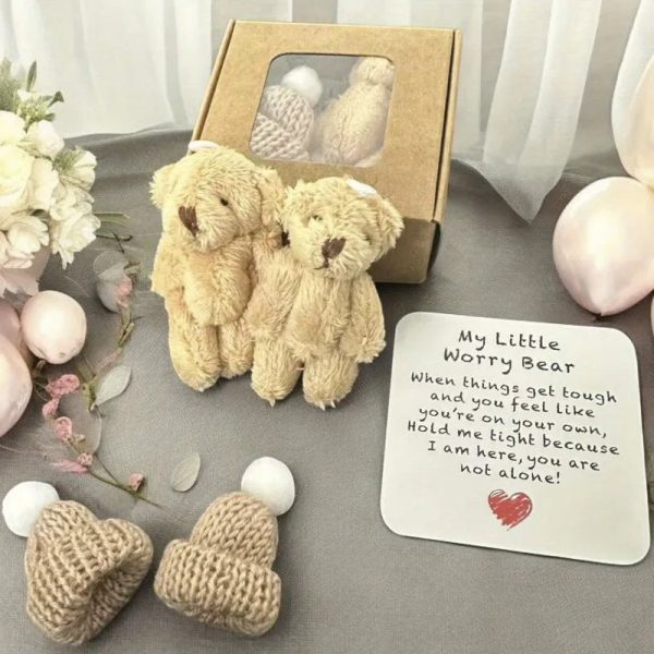 Pocket Worry Bear Plush with Encouragement Card Gift Box Pocket Worry Bear Plush with Encouragement Card Gift Box