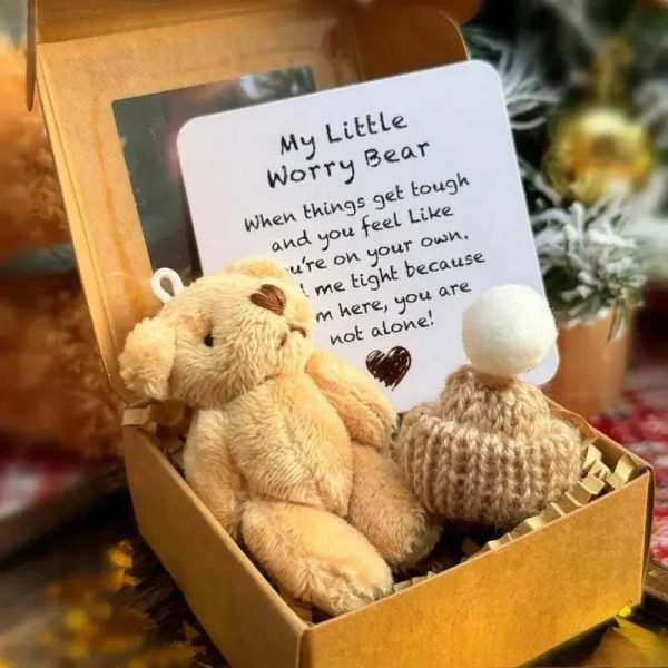 Pocket Worry Bear Plush with Encouragement Card Gift Box Pocket Worry Bear Plush with Encouragement Card Gift Box