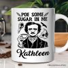 Poe Some Sugar On Me Personalized Mug, Edgar Allan Poe Literature Lover Gift With Custom Name