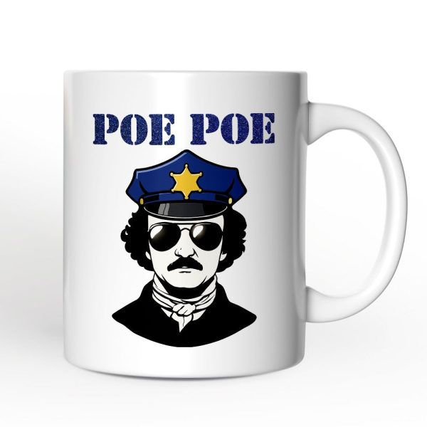 Police Edgar Allan Poe Poe Personalized Mug, Funny Gift with Custom Name Police Edgar Allan Poe Poe Personalized Mug, Funny Gift with Custom Name