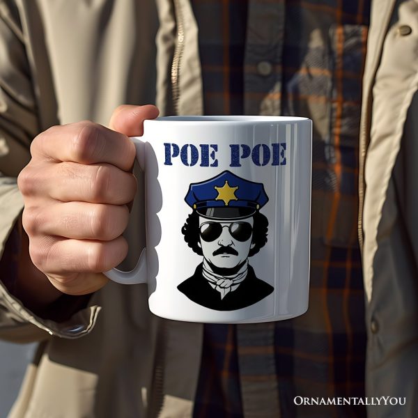 Police Edgar Allan Poe Poe Personalized Mug, Funny Gift with Custom Name Police Edgar Allan Poe Poe Personalized Mug, Funny Gift with Custom Name