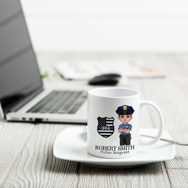Police Thin Blue Line Personalized Mug, Appreciation Gift, Christmas Gift For Colleagues, Boss, Police Officers, Sheriff, Deputy Sheriff Police Thin Blue Line Personalized Mug, Appreciation Gift, Christmas Gift For Colleagues, Boss, Police Officers, Sheriff, Deputy Sheriff