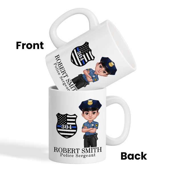 Police Thin Blue Line Personalized Mug, Appreciation Gift, Christmas Gift For Colleagues, Boss, Police Officers, Sheriff, Deputy Sheriff Police Thin Blue Line Personalized Mug, Appreciation Gift, Christmas Gift For Colleagues, Boss, Police Officers, Sheriff, Deputy Sheriff