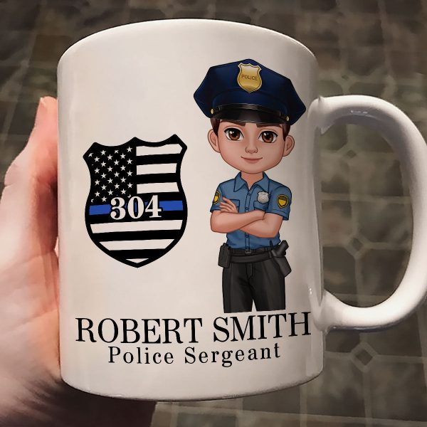 Police Thin Blue Line Personalized Mug, Appreciation Gift, Christmas Gift For Colleagues, Boss, Police Officers, Sheriff, Deputy Sheriff Police Thin Blue Line Personalized Mug, Appreciation Gift, Christmas Gift For Colleagues, Boss, Police Officers, Sheriff, Deputy Sheriff