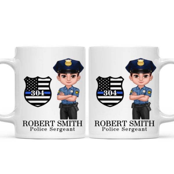 Police Thin Blue Line Personalized Mug, Appreciation Gift, Christmas Gift For Colleagues, Boss, Police Officers, Sheriff, Deputy Sheriff Police Thin Blue Line Personalized Mug, Appreciation Gift, Christmas Gift For Colleagues, Boss, Police Officers, Sheriff, Deputy Sheriff