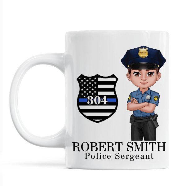 Police Thin Blue Line Personalized Mug, Appreciation Gift, Christmas Gift For Colleagues, Boss, Police Officers, Sheriff, Deputy Sheriff Police Thin Blue Line Personalized Mug, Appreciation Gift, Christmas Gift For Colleagues, Boss, Police Officers, Sheriff, Deputy Sheriff