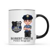 Police Thin Blue Line Personalized Mug, Appreciation Gift, Christmas Gift For Colleagues, Boss, Police Officers, Sheriff, Deputy Sheriff Police Thin Blue Line Personalized Mug, Appreciation Gift, Christmas Gift For Colleagues, Boss, Police Officers, Sheriff, Deputy Sheriff