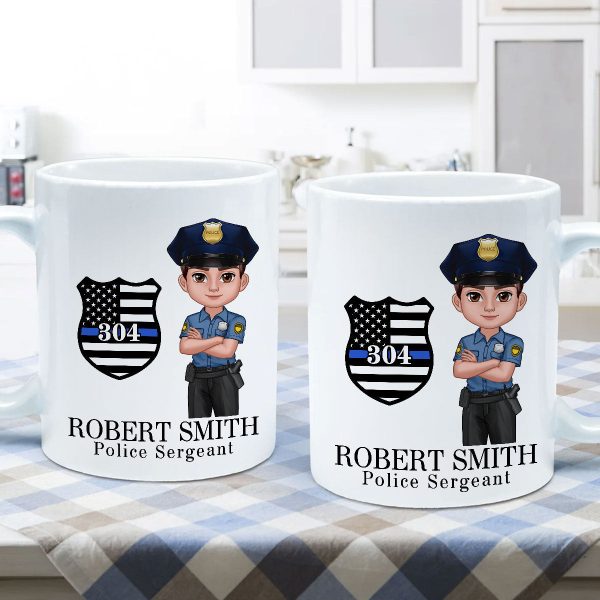 Police Thin Blue Line Personalized Mug, Appreciation Gift, Christmas Gift For Colleagues, Boss, Police Officers, Sheriff, Deputy Sheriff Police Thin Blue Line Personalized Mug, Appreciation Gift, Christmas Gift For Colleagues, Boss, Police Officers, Sheriff, Deputy Sheriff