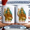 Pope Leo XIV Coffee Mug Featuring Pope and Virgin Mary - Personalized Custom Coffee Mug - FTH083_MG