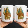 Pope Leo XIV Coffee Mug Featuring Pope and Virgin Mary - Personalized Custom Coffee Mug - FTH083_MG