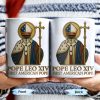 Pope Leo XIV First American Pope, Religious Attire and Cross - Personalized Custom Coffee Mug - FTH095_MG
