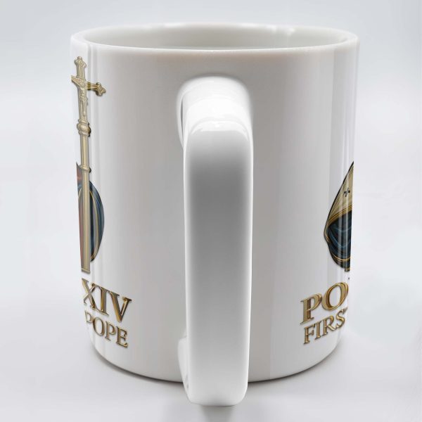 Pope Leo XIV First American Pope, Religious Attire and Cross - Personalized Custom Coffee Mug - FTH095_MG