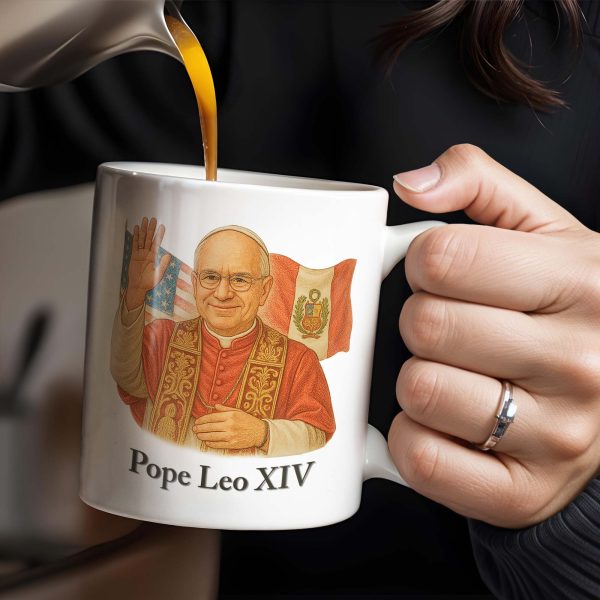 Pope Leo XIV, Flags - Personalized Custom Coffee Mug - FTH086_MG Pope Leo XIV, Flags - Personalized Custom Coffee Mug - FTH086_MG