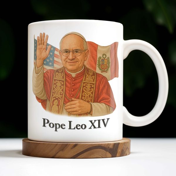 Pope Leo XIV, Flags - Personalized Custom Coffee Mug - FTH086_MG Pope Leo XIV, Flags - Personalized Custom Coffee Mug - FTH086_MG