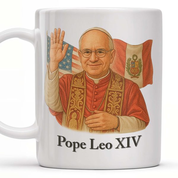 Pope Leo XIV, Flags - Personalized Custom Coffee Mug - FTH086_MG Pope Leo XIV, Flags - Personalized Custom Coffee Mug - FTH086_MG