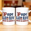 Pope Leo XIV Made In America, US Flag and Pope-themed Text - Personalized Custom Coffee Mug - FTH076_MG