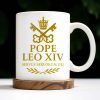 Pope Leo XIV, Servus Servorum Dei, Portrait and Religious Emblem - Personalized Custom Coffee Mug - FTH085_MG Pope Leo XIV, Servus Servorum Dei, Portrait and Religious Emblem - Personalized Custom Coffee Mug - FTH085_MG