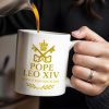Pope Leo XIV, Servus Servorum Dei, Portrait and Religious Emblem - Personalized Custom Coffee Mug - FTH085_MG Pope Leo XIV, Servus Servorum Dei, Portrait and Religious Emblem - Personalized Custom Coffee Mug - FTH085_MG
