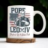 Pope Leo XIV, Shepherd Of A Global Flock, American Flag - Personalized Custom Coffee Mug - FTH088_MG