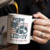 Pope Leo XIV, Shepherd Of A Global Flock, American Flag - Personalized Custom Coffee Mug - FTH088_MG