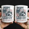 Pope Leo XIV, Shepherd Of A Global Flock, American Flag - Personalized Custom Coffee Mug - FTH088_MG