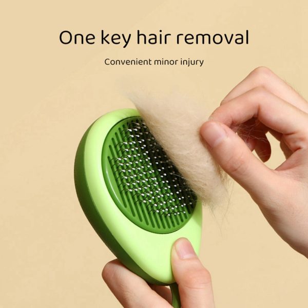 Portable Cat Grooming Massage Brush One-Button Remove Portable Cat Grooming Massage Brush One-Button Remove