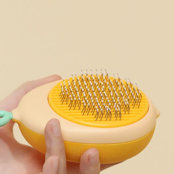 Portable Cat Grooming Massage Brush One-Button Remove Portable Cat Grooming Massage Brush One-Button Remove
