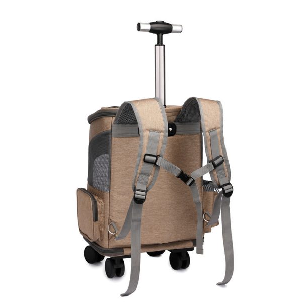 Portable Folding Pet Trolley With Convertible Backpack Portable Folding Pet Trolley With Convertible Backpack