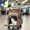 Portable Folding Pet Trolley With Convertible Backpack Portable Folding Pet Trolley With Convertible Backpack