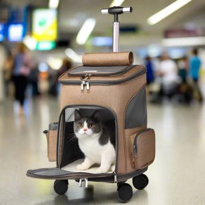 Portable Folding Pet Trolley With Convertible Backpack