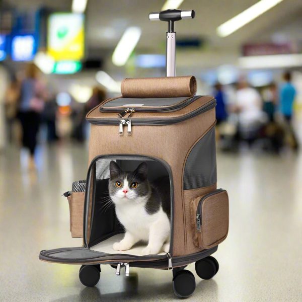 Portable Folding Pet Trolley With Convertible Backpack Portable Folding Pet Trolley With Convertible Backpack