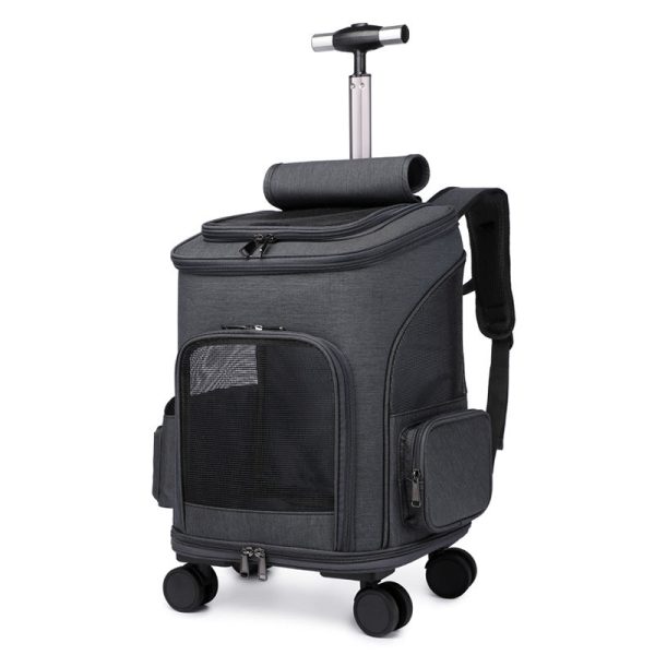 Portable Folding Pet Trolley With Convertible Backpack Portable Folding Pet Trolley With Convertible Backpack