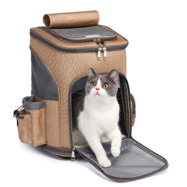 Portable Folding Pet Trolley With Convertible Backpack Portable Folding Pet Trolley With Convertible Backpack