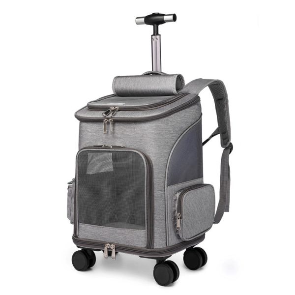 Portable Folding Pet Trolley With Convertible Backpack Portable Folding Pet Trolley With Convertible Backpack