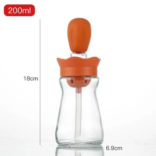 Portable Oil Bottle With Silicone Brush Portable Oil Bottle With Silicone Brush