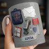 Postal Worker Essentials, Mail Bag And Scanner - Personalized Custom Coffee Mug - JBS125_MG Postal Worker Essentials, Mail Bag And Scanner - Personalized Custom Coffee Mug - JBS125_MG