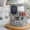 Postal Worker Essentials, Mail Bag And Scanner - Personalized Custom Coffee Mug - JBS125_MG Postal Worker Essentials, Mail Bag And Scanner - Personalized Custom Coffee Mug - JBS125_MG