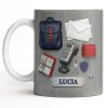 Postal Worker Essentials, Mail Bag And Scanner - Personalized Custom Coffee Mug - JBS125_MG Postal Worker Essentials, Mail Bag And Scanner - Personalized Custom Coffee Mug - JBS125_MG
