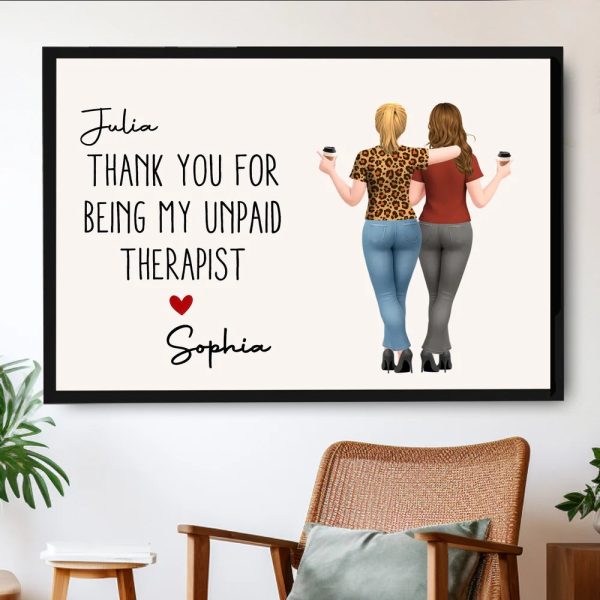 Poster, Hugging Friends Illustration, Customizable Wall Art for Best Friend or Coworker, a unique thank-you gift Poster, Hugging Friends Illustration, Customizable Wall Art for Best Friend or Coworker, a unique thank-you gift