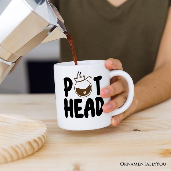 Pot Head Personalized Mug, Funny Coffee Lover Gift With Custom Name Pot Head Personalized Mug, Funny Coffee Lover Gift With Custom Name