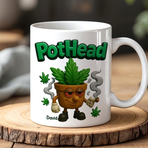 Pothead Mug Personalized Gifts for Smokers 01TOTN230525 Pothead Mug Personalized Gifts for Smokers 01TOTN230525