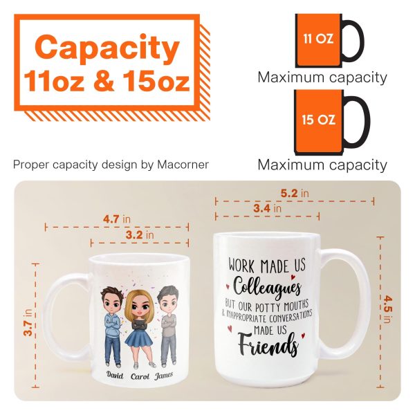Potty Mouths & Inappropriate Conversations Made Us Friends - Personalized Mug - Birthday, Christmas Gift For Colleagues Potty Mouths & Inappropriate Conversations Made Us Friends - Personalized Mug - Birthday, Christmas Gift For Colleagues