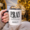 Pray Philippians 4:6-7 Christian Personalized Mug, Bible Verse Faith Gift with Custom Name Pray Philippians 4:6-7 Christian Personalized Mug, Bible Verse Faith Gift with Custom Name
