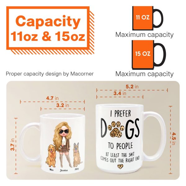 Prefer Dogs To People - Personalized Mug - Birthday Gift For Dog Mom Dog Lover Prefer Dogs To People - Personalized Mug - Birthday Gift For Dog Mom Dog Lover