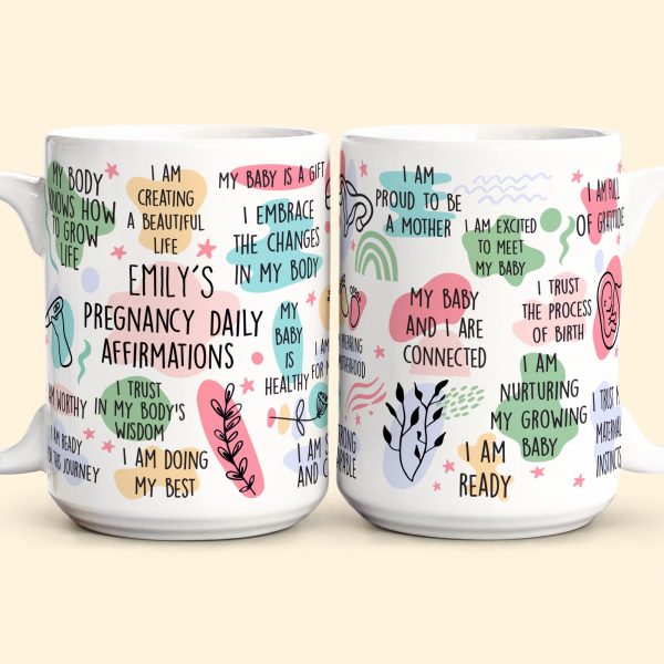 Pregnancy Daily Affirmations Gift For New Mom - Personalized Mug