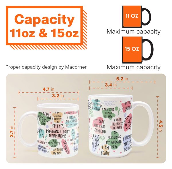 Pregnancy Daily Affirmations Gift For New Mom - Personalized Mug