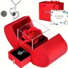Preserved Rose Box with Necklace Gift Set Preserved Rose Box with Necklace Gift Set