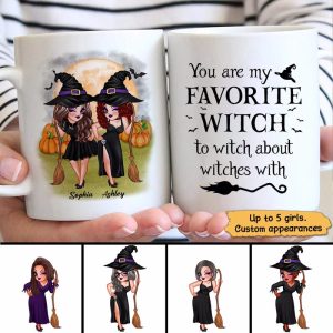 Pretty Best Friends Halloween Personalized Mug